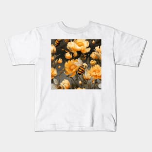 Honeycomb and Bee Pattern 20 Kids T-Shirt